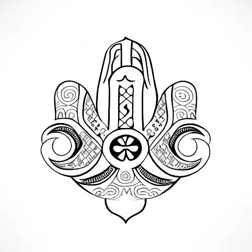 Hamsa Symbol tattoo design idea
