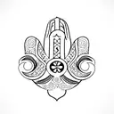 Hamsa Symbol tattoo design idea