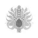 Hamsa Symbol tattoo design idea