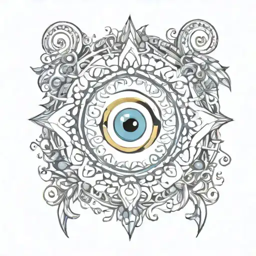 evil eye tattoo design idea