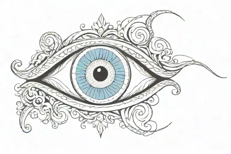 evil eye tattoo design idea