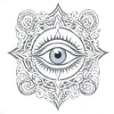 evil eye tattoo design idea
