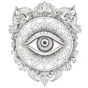 evil eye tattoo design idea