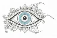 evil eye tattoo design idea