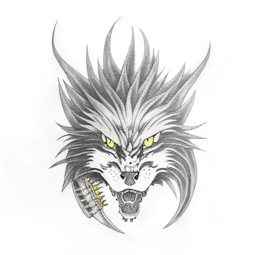 red xiii from final fantasy 7 tattoo design idea