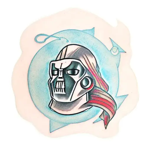 doctor doom tattoo design idea