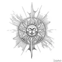 Sun and Moon tattoo design idea