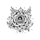 Baritone Saxophone wrapped with Sunflower tattoo design idea