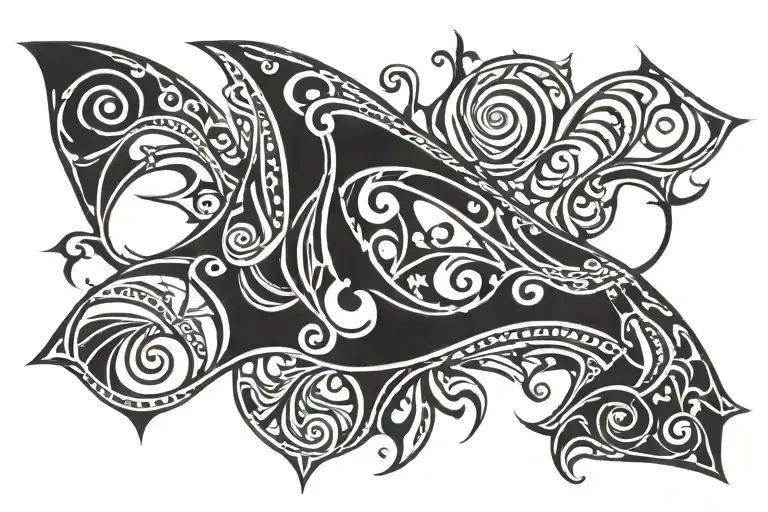 blanket ray tattoo design idea