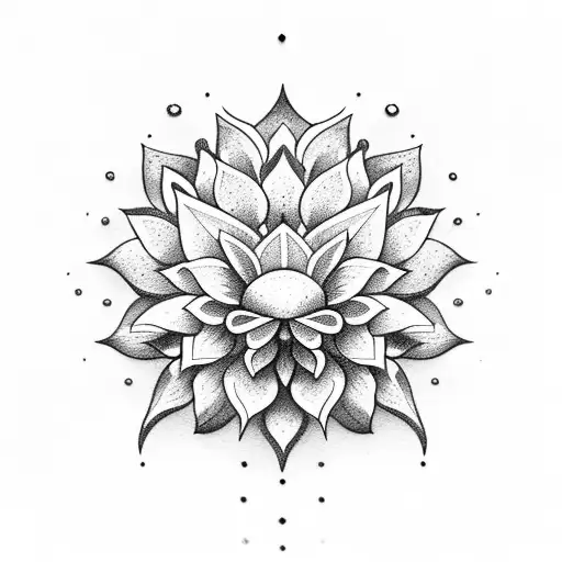 flor de lotus tattoo design idea