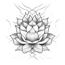 flor de lotus tattoo design idea