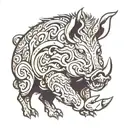 boar tattoo design idea
