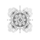 Craft a mandala using floral patterns and blackwork style tattoo design idea