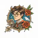 Harry potter , leo , gemini tattoo design idea