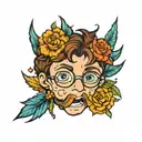 Harry potter , leo , gemini tattoo design idea