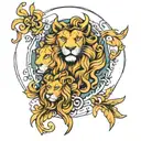 Leo , Gemini tattoo design idea