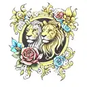 Leo , Gemini tattoo design idea