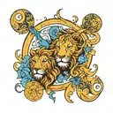 Leo , Gemini tattoo design idea