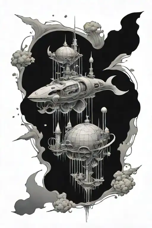 Tomorrowland planaxis underwater tattoo design idea