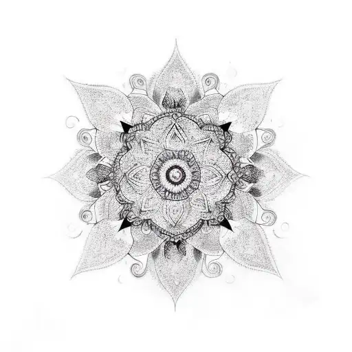 Combine henna tattoo ideas like a mandala, with with wheat and feathers for a Canadian Indiginous background tattoo design idea
