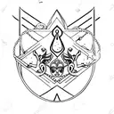 Tridente poseidon  tattoo design idea