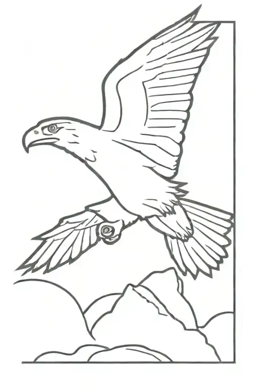 Eagle soaring tattoo design idea