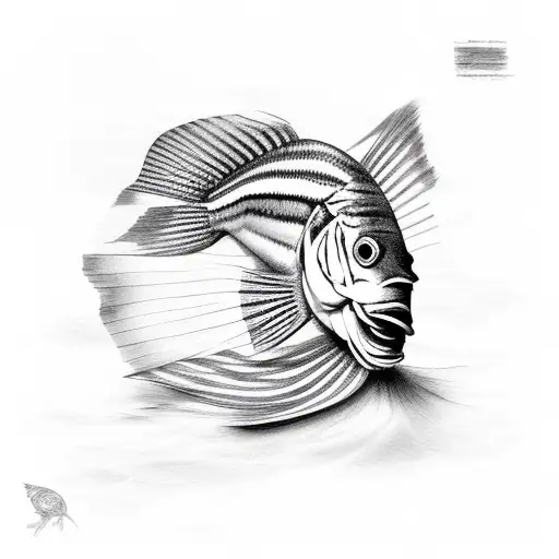striped bass tattoo design idea