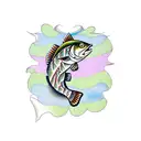 striped bass tattoo design idea