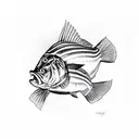 striped bass tattoo design idea