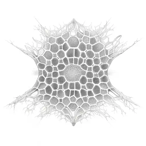 neurons like a honeycomb tattoo design idea
