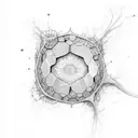 neurons like a honeycomb tattoo design idea