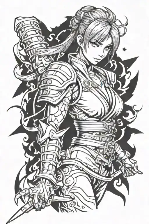 kasumi tekken tattoo design idea
