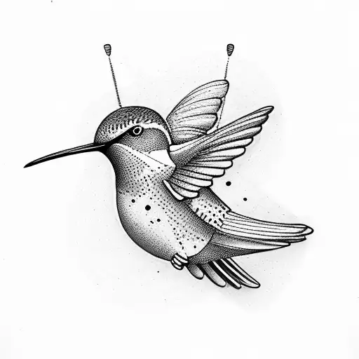 humming birds with the date 7/24/1968 tattoo design idea