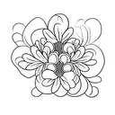 dainty flower tattoo design idea