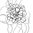 dainty flower tattoo design idea