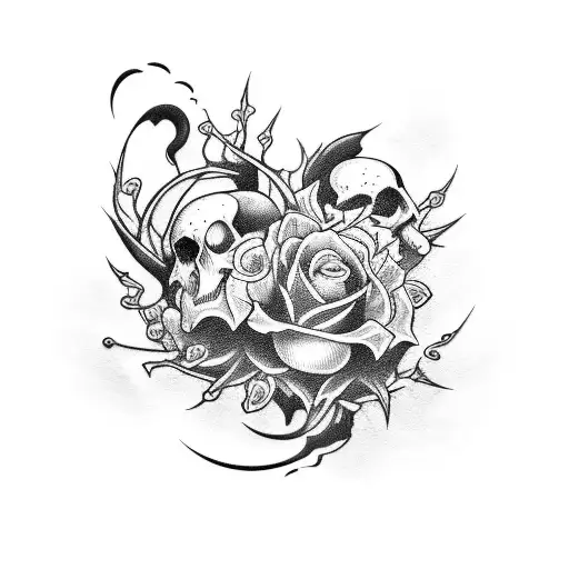 coffin bleeding tattoo design idea