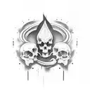 sarcophagus bleeding tattoo design idea