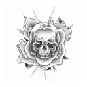 coffin bleeding tattoo design idea