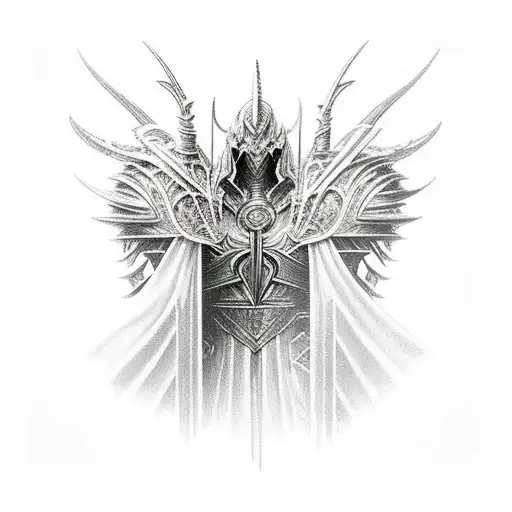 Tyrael from Diablo 2 tattoo design idea
