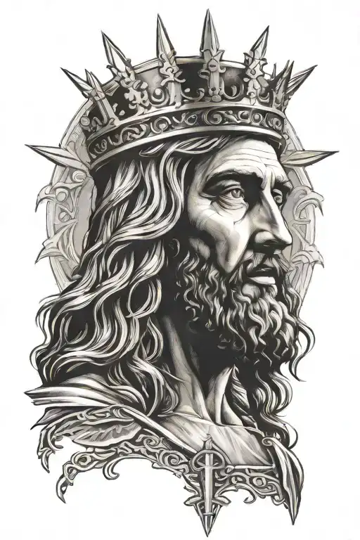 christ is king tattoo design idea