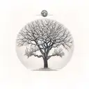 pecan tree tattoo design idea