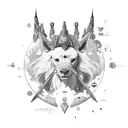 libra, sagittarius, wave tattoo design idea