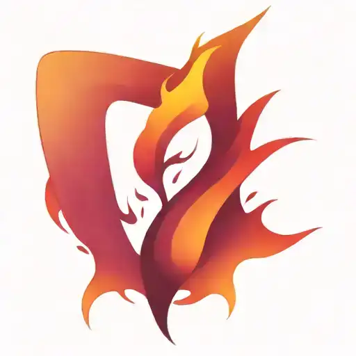 flame tattoo design for man burning hot raging flame single flame multicolour slim tall sleek design colourful masculine tattoo design idea