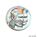 Ianus coin two-faced god CCC LXV tattoo design idea