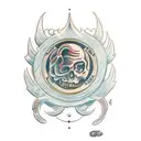 Ianus coin two-faced god CCC LXV tattoo design idea