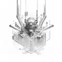 cyber sigilism  tattoo design idea