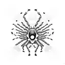cyber sigilism spider tattoo design idea