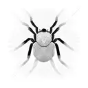 cyber sigilism spider tattoo design idea