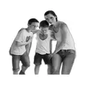 a mother and her two sons tattoo design idea