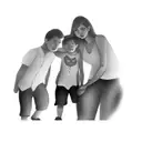 a mother and her two sons tattoo design idea